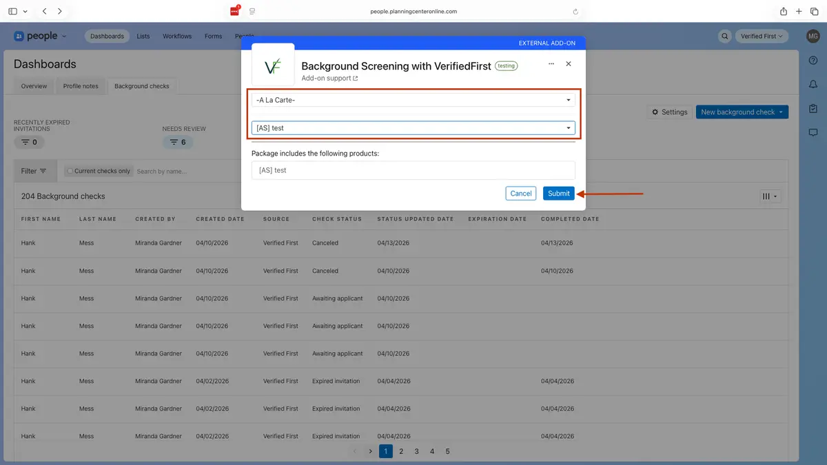 Verified First integration screenshot 3