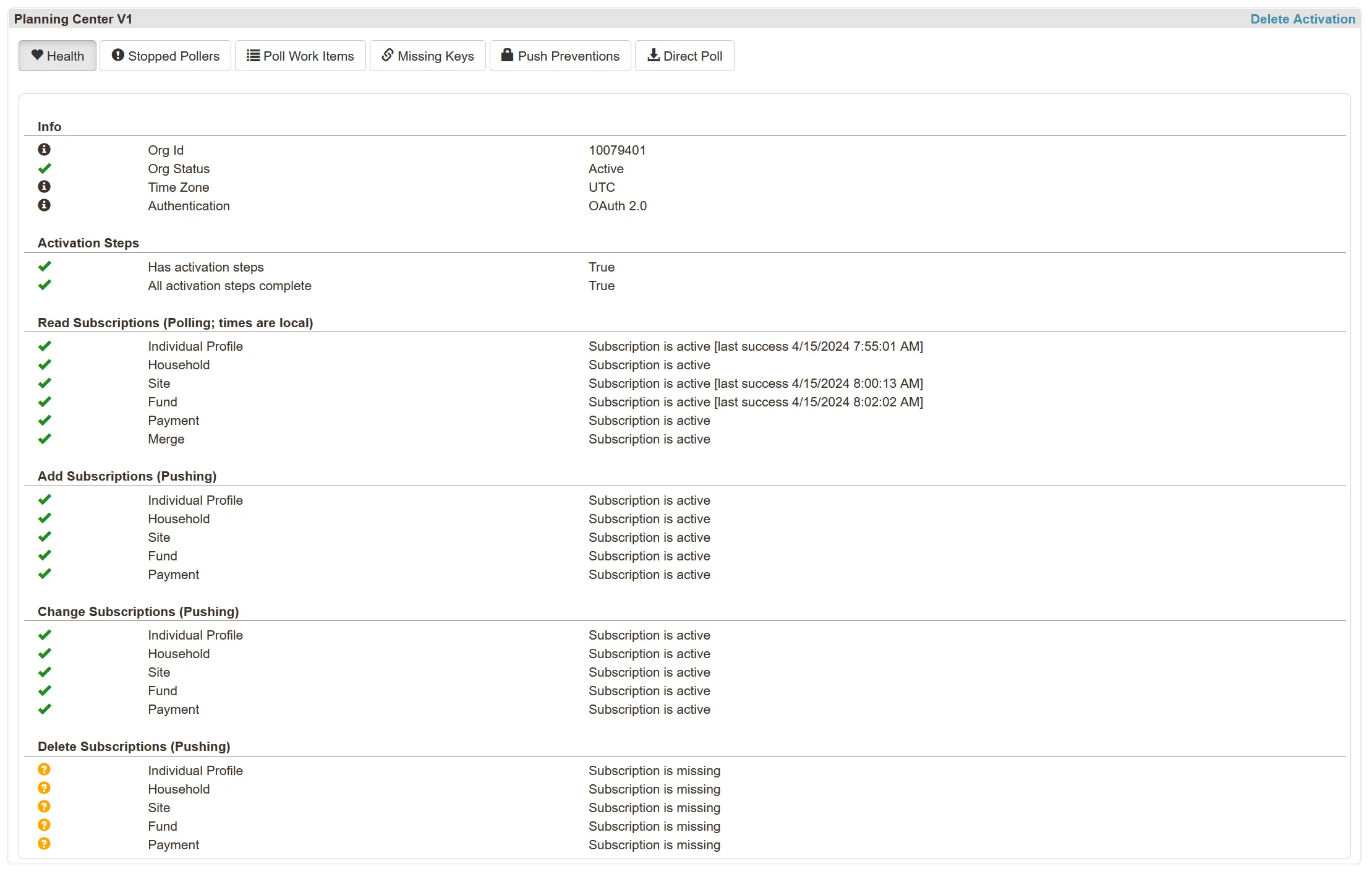 Vision2 integration screenshot 4