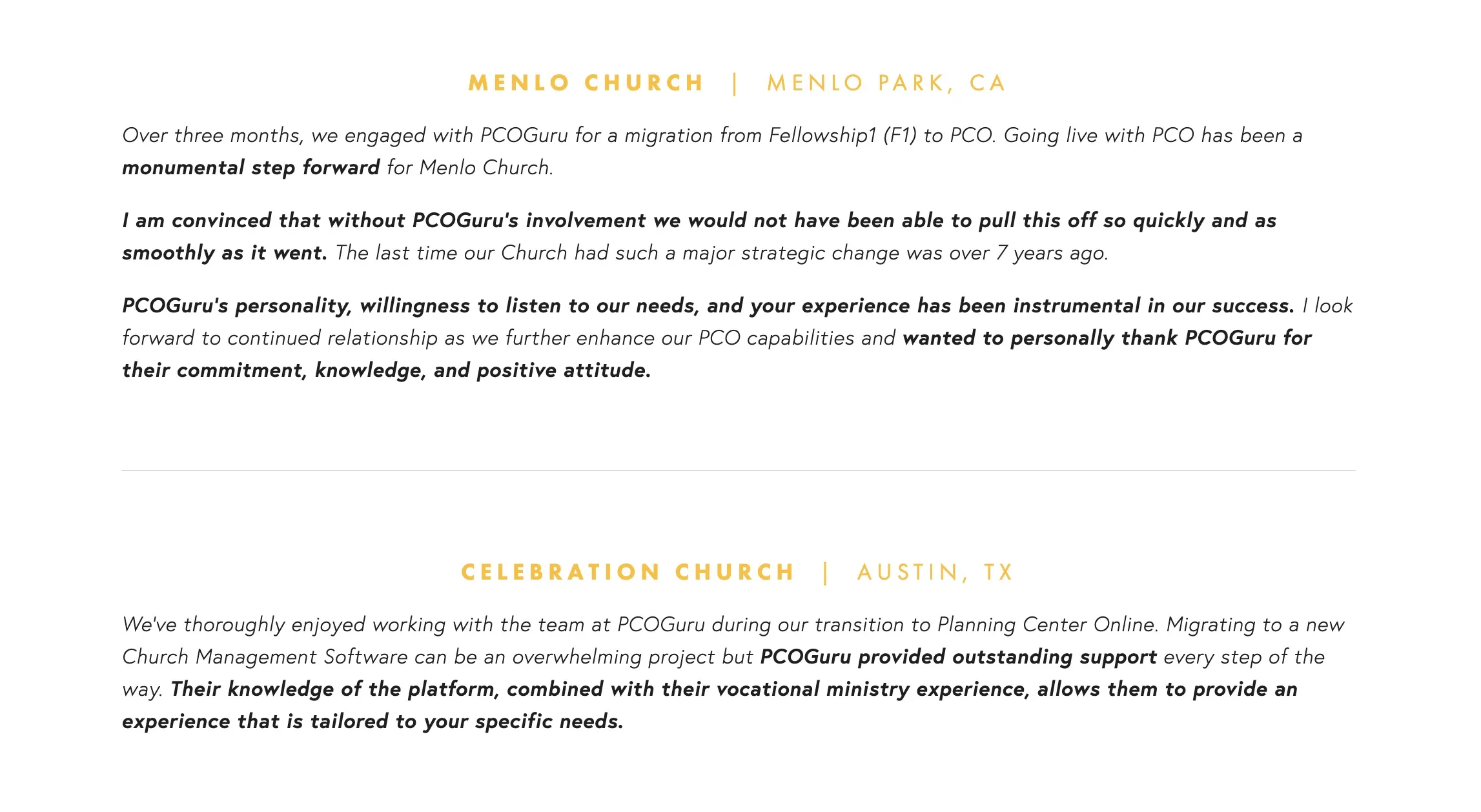 PCO Guru integration screenshot 3