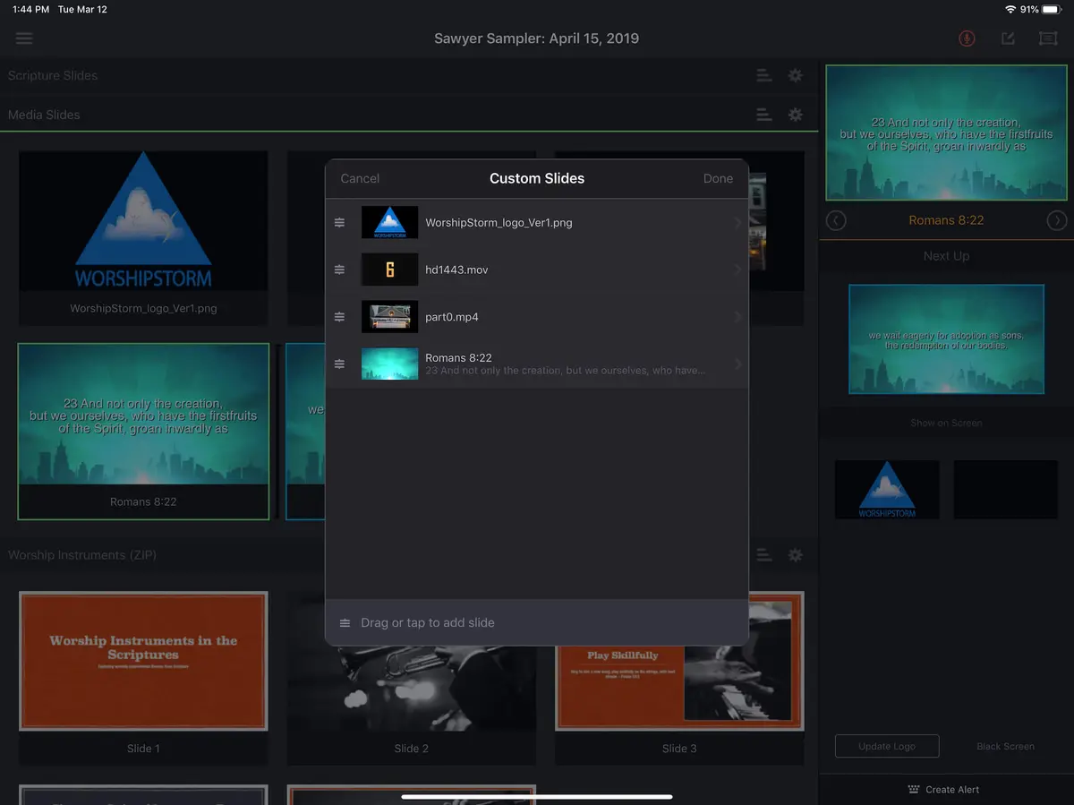 WorshipStorm integration screenshot 2