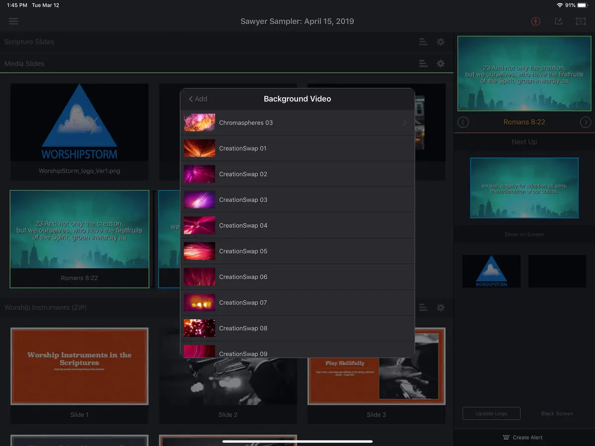 WorshipStorm integration screenshot 1