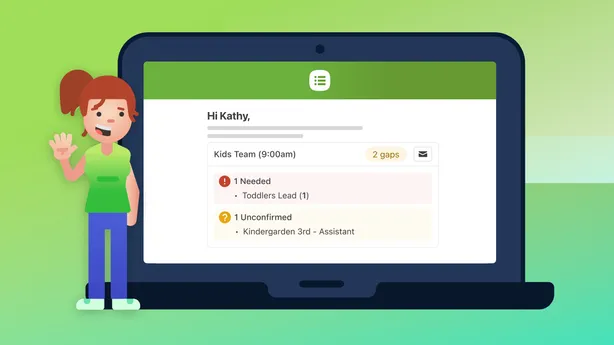 Get every volunteer role filled with gap alerts in Services