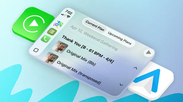 Rehearse on the go: Apple CarPlay and Android Auto are here