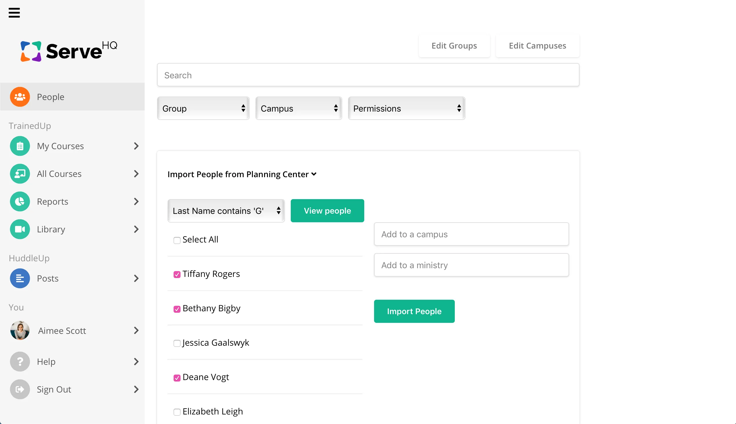ServeHQ integration screenshot 1