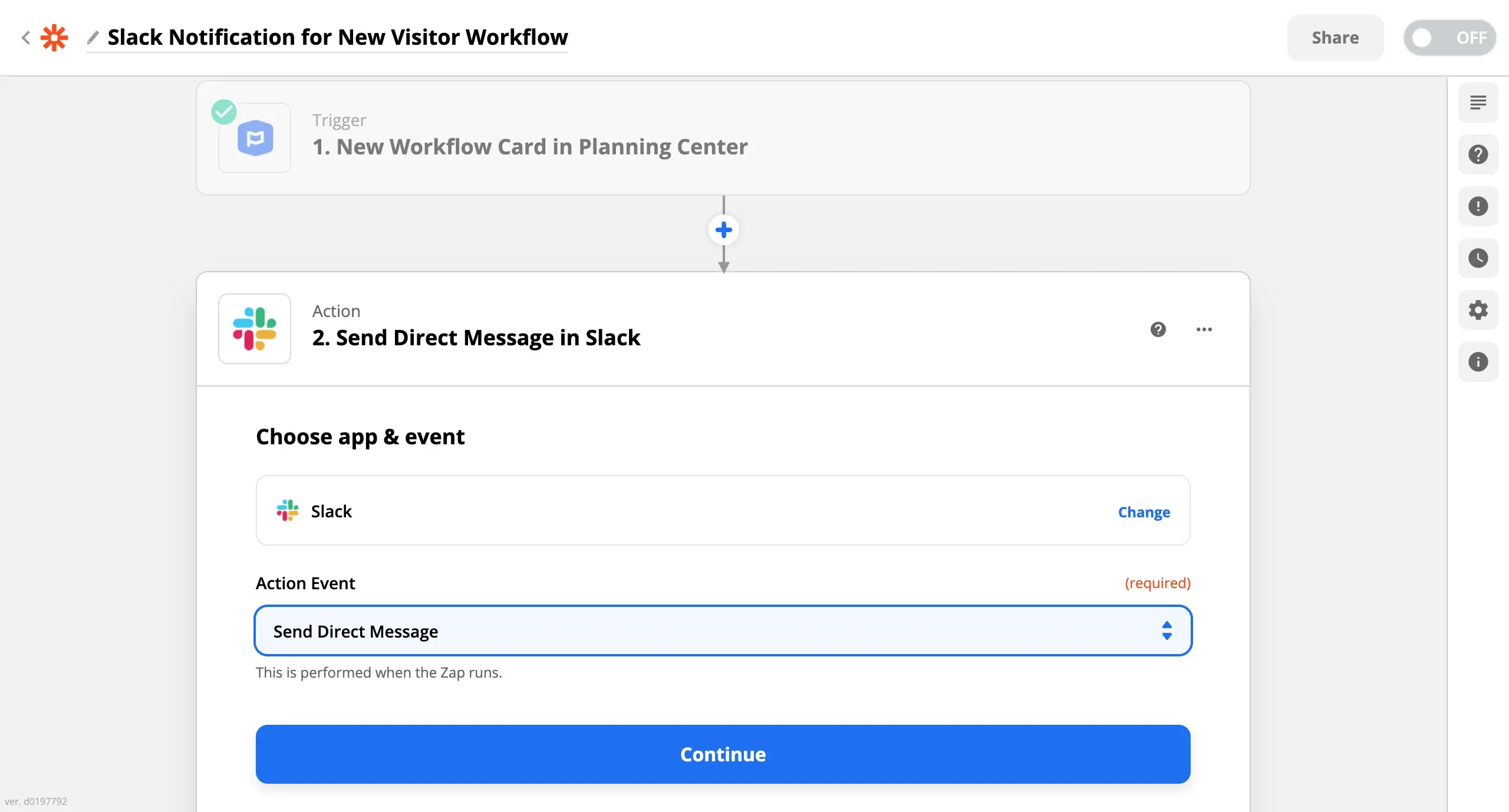 Zapier integration screenshot 1