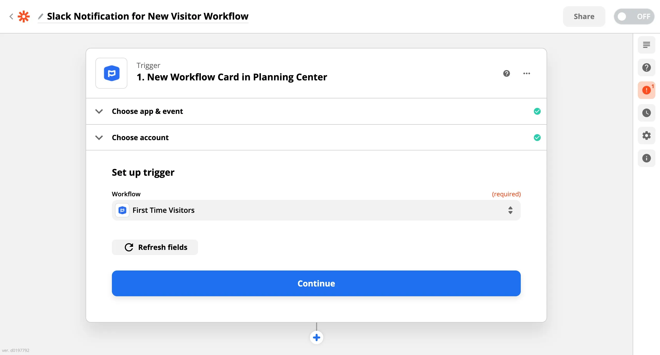 Zapier integration screenshot 2