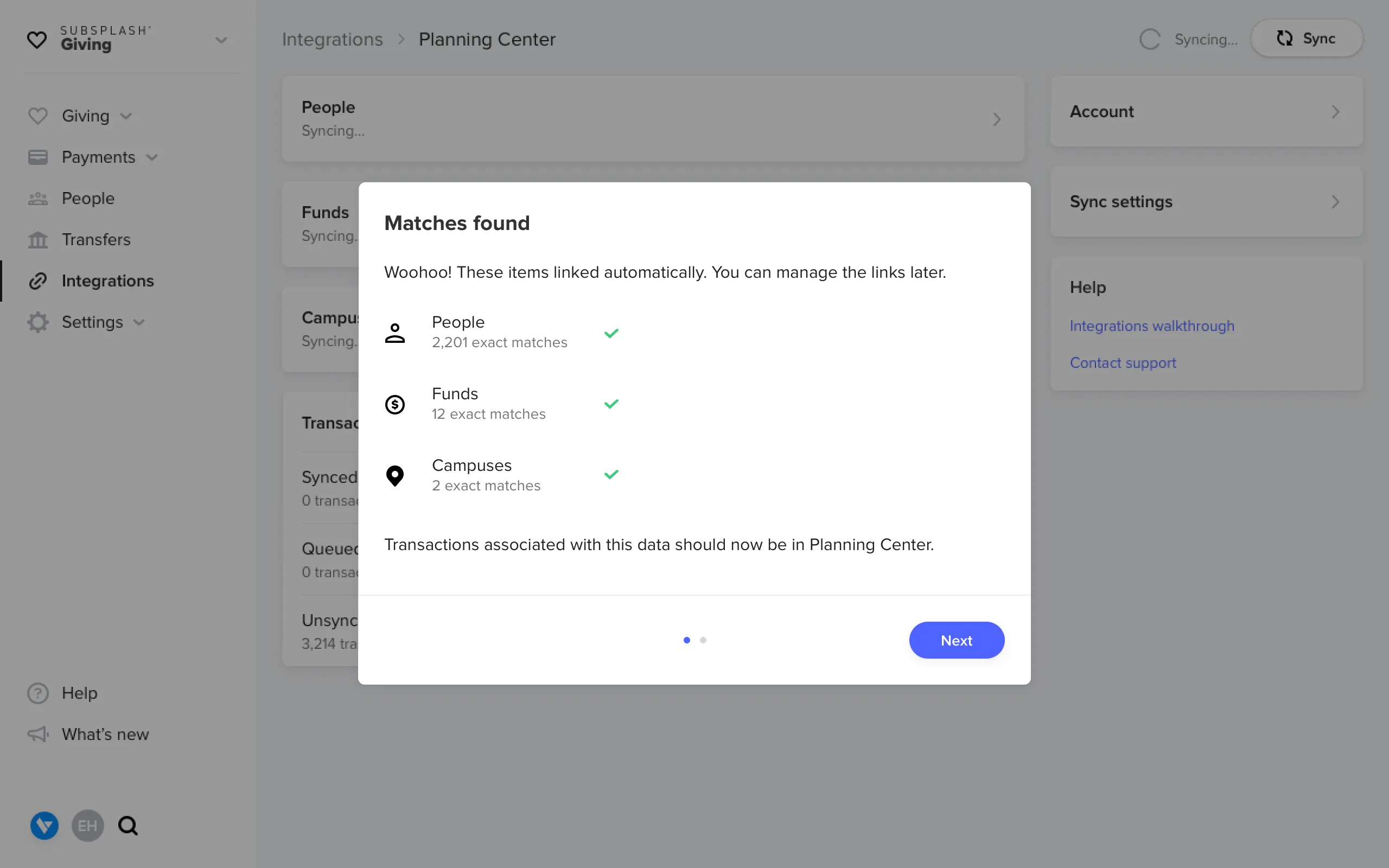 Subsplash integration screenshot 2