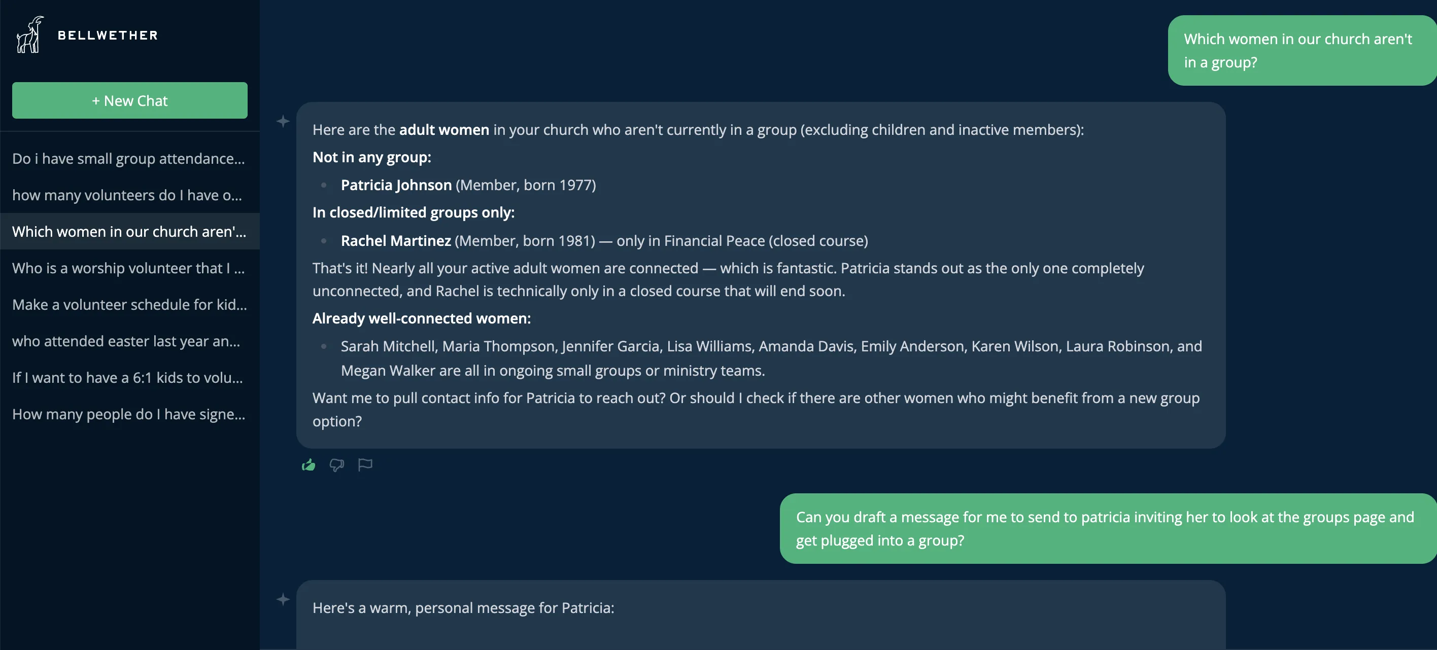 Bellwether integration screenshot 1