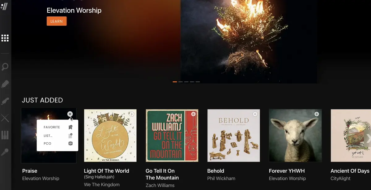 Worship Artistry integration screenshot 1