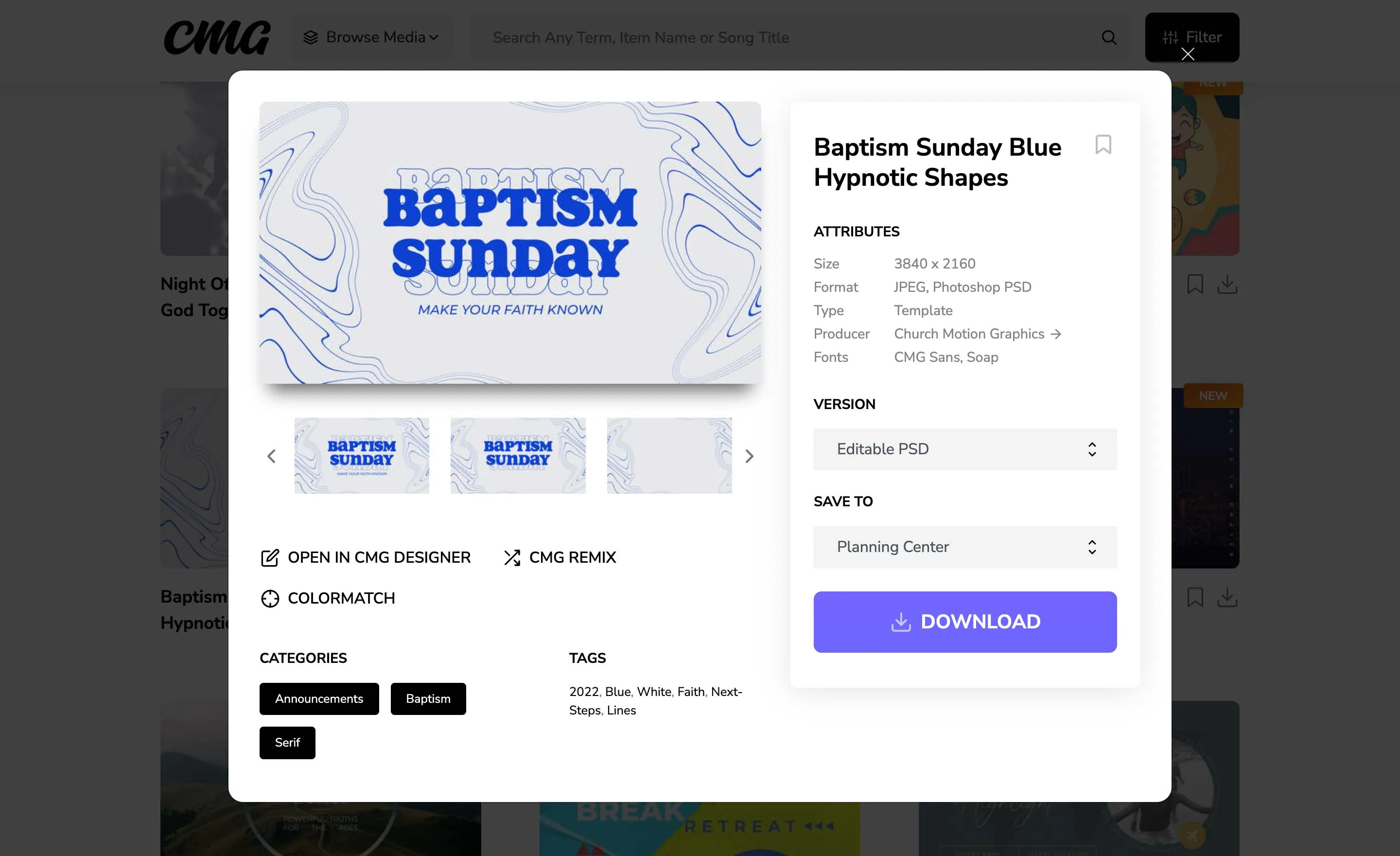 Church Motion Graphics integration screenshot 1