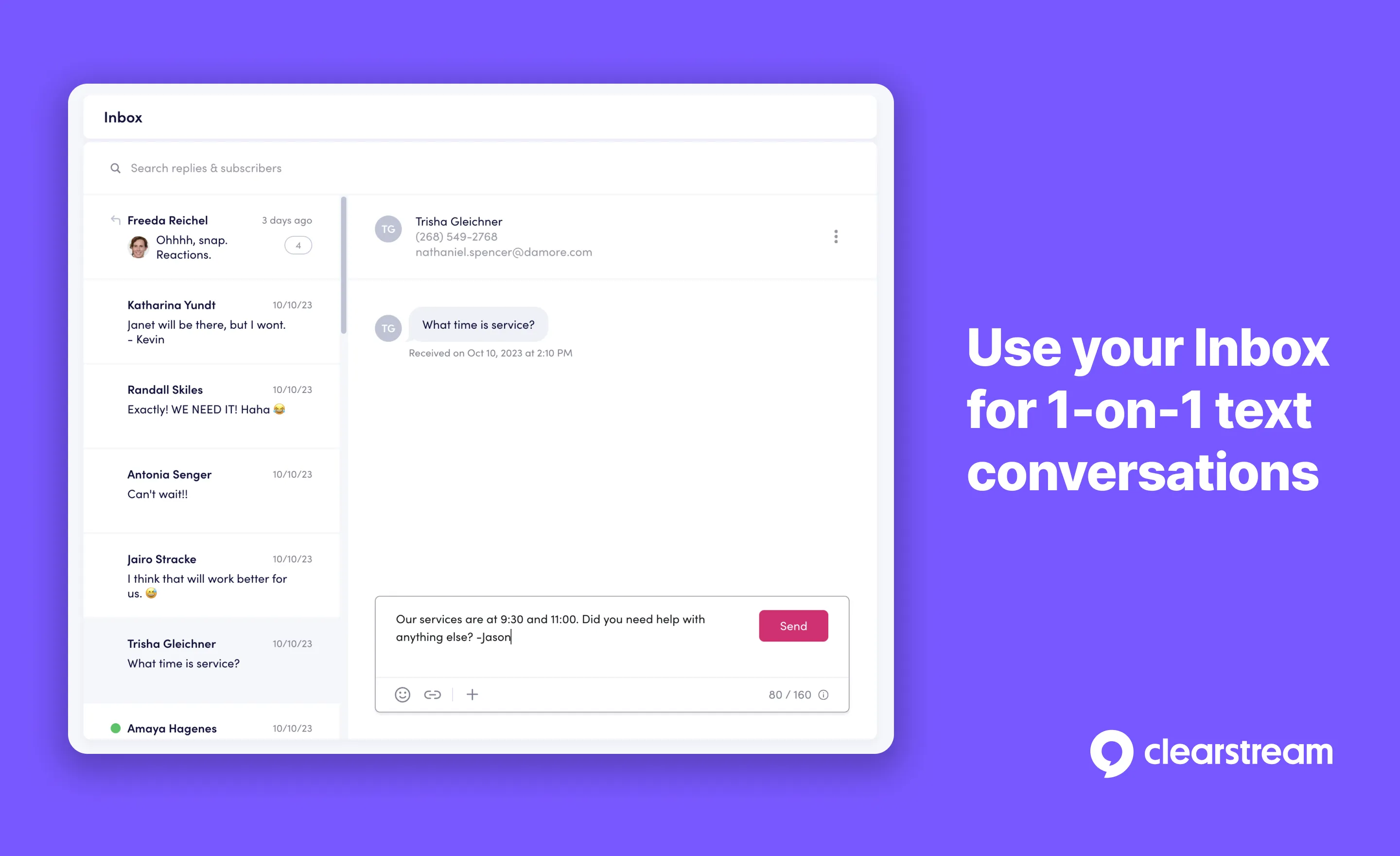 Clearstream integration screenshot 3