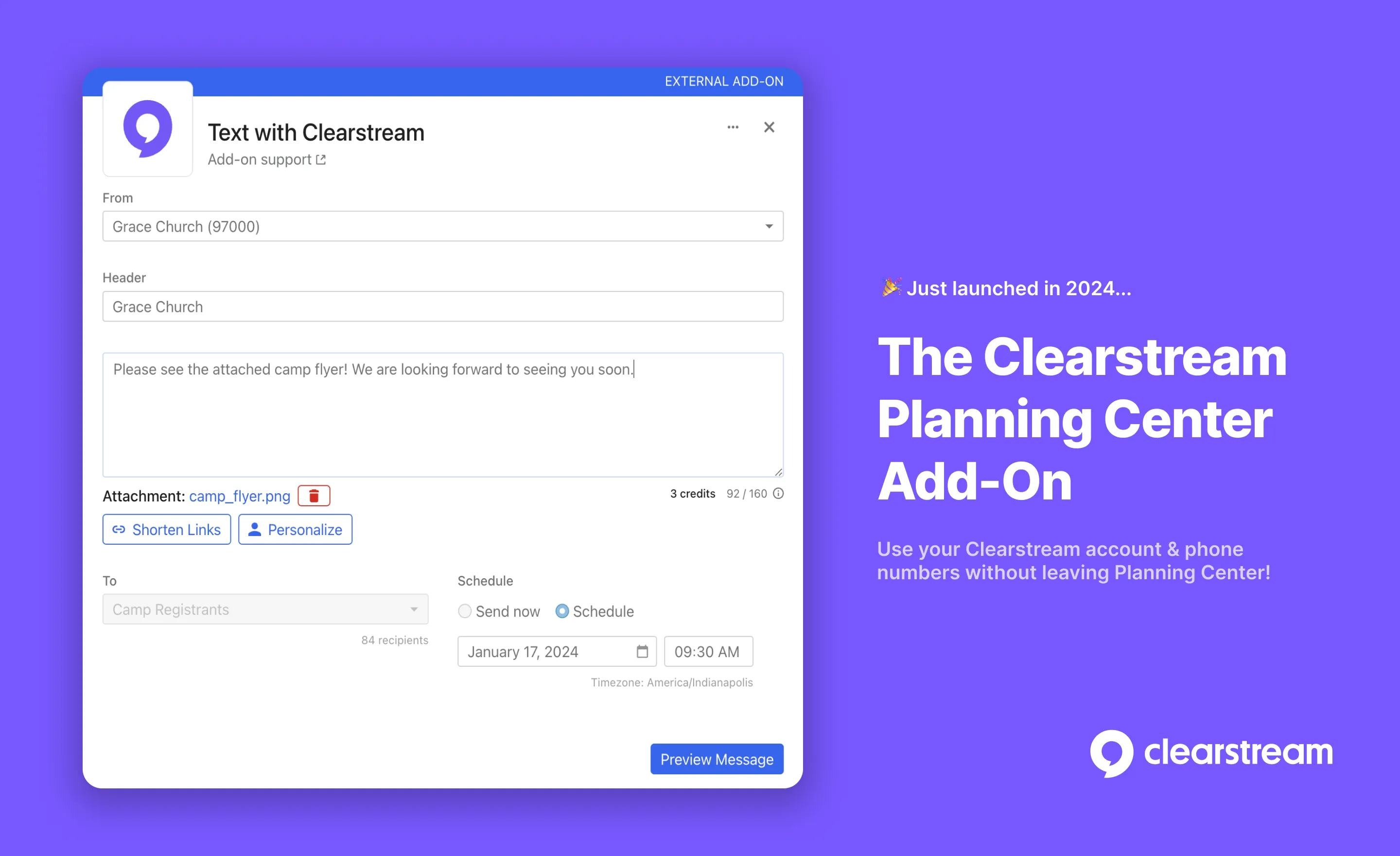 Clearstream integration screenshot 1