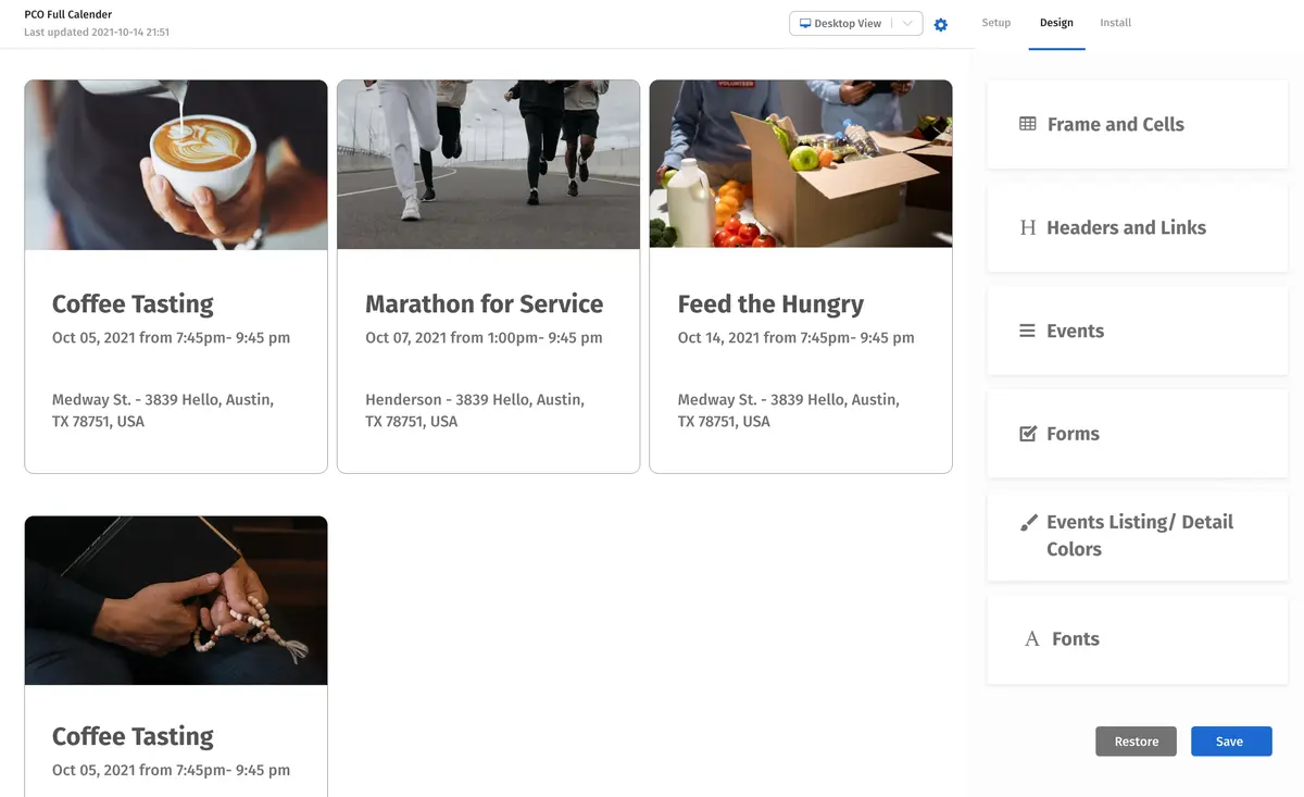 Display.Church integration screenshot 1