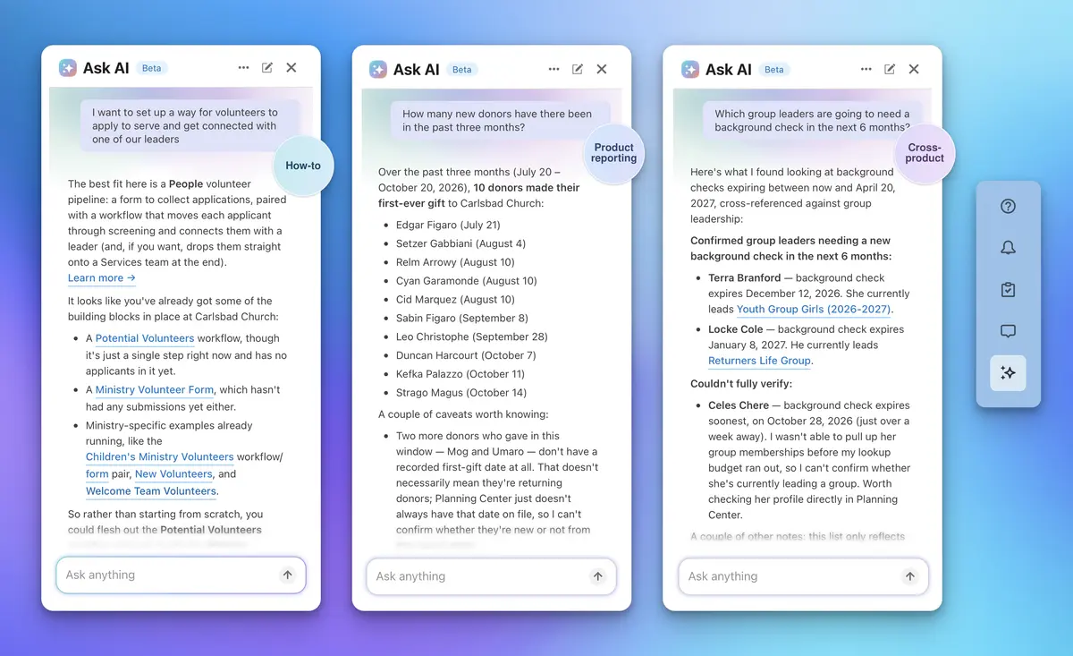 Examples of using Ask AI
