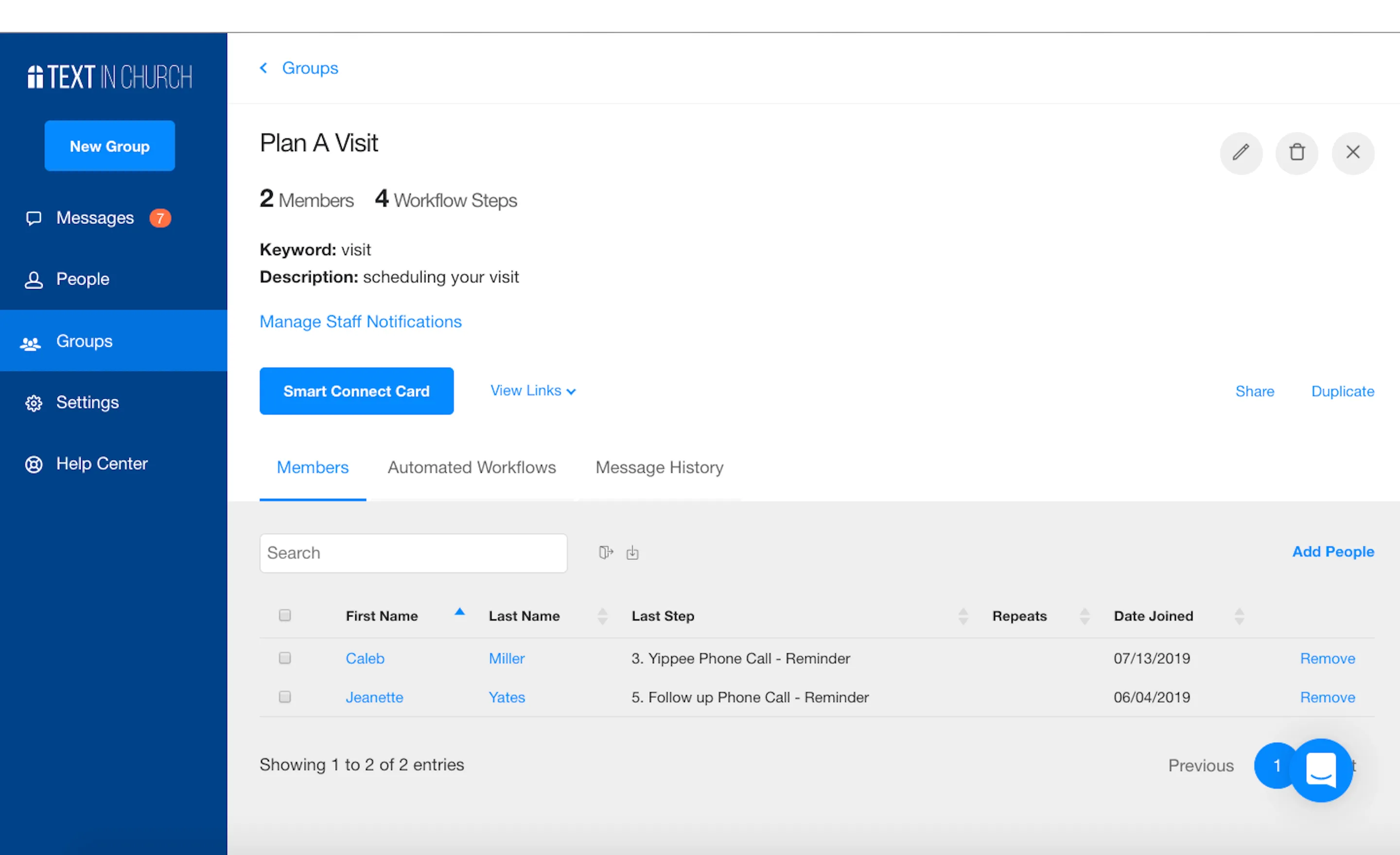 Text In Church integration screenshot 2