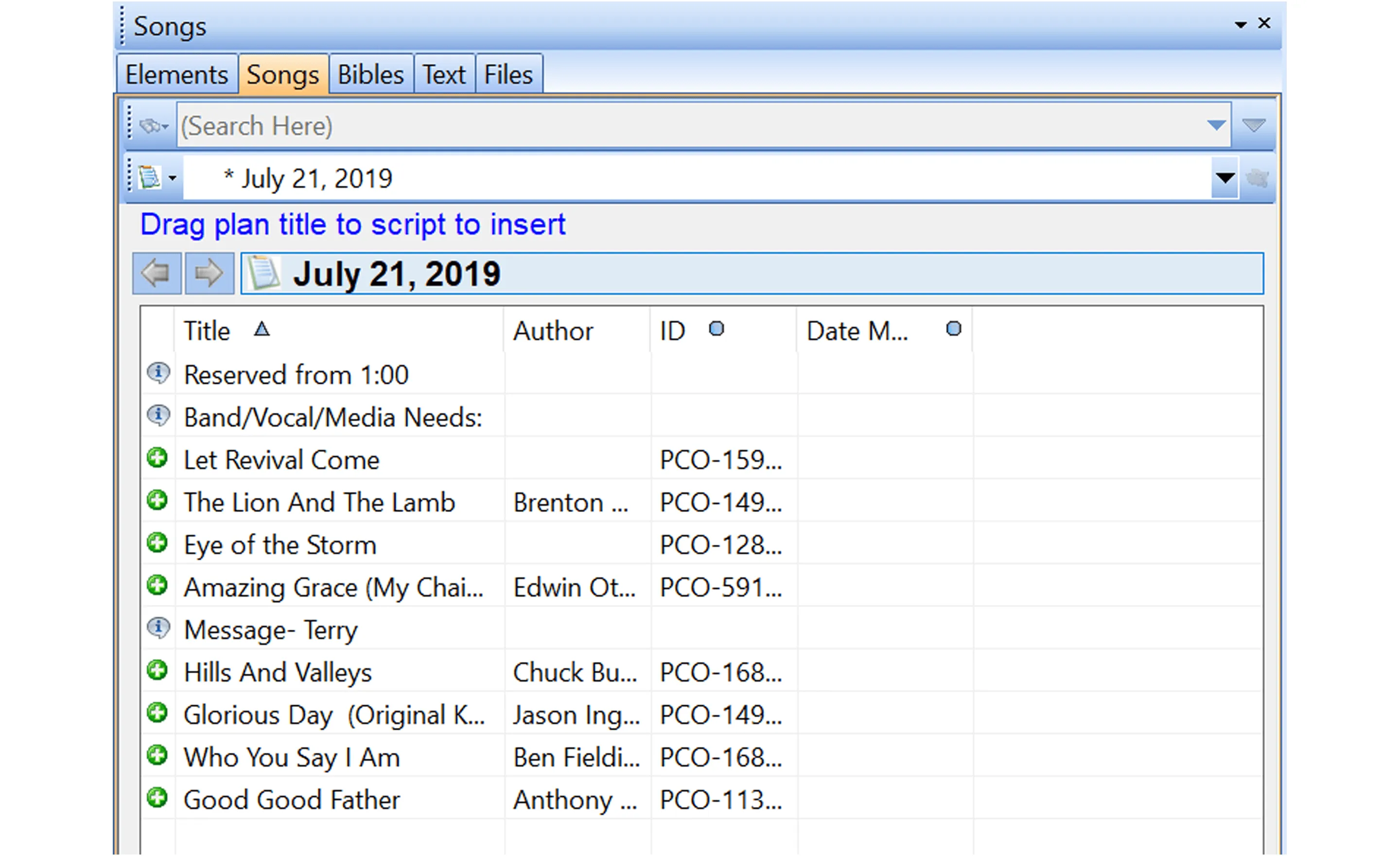 MediaShout integration screenshot 3