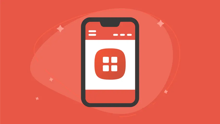 An illustrated cell phone with the Planning Center Resources icon on the screen.