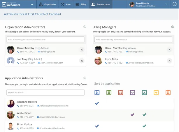 New in Accounts: Administrators