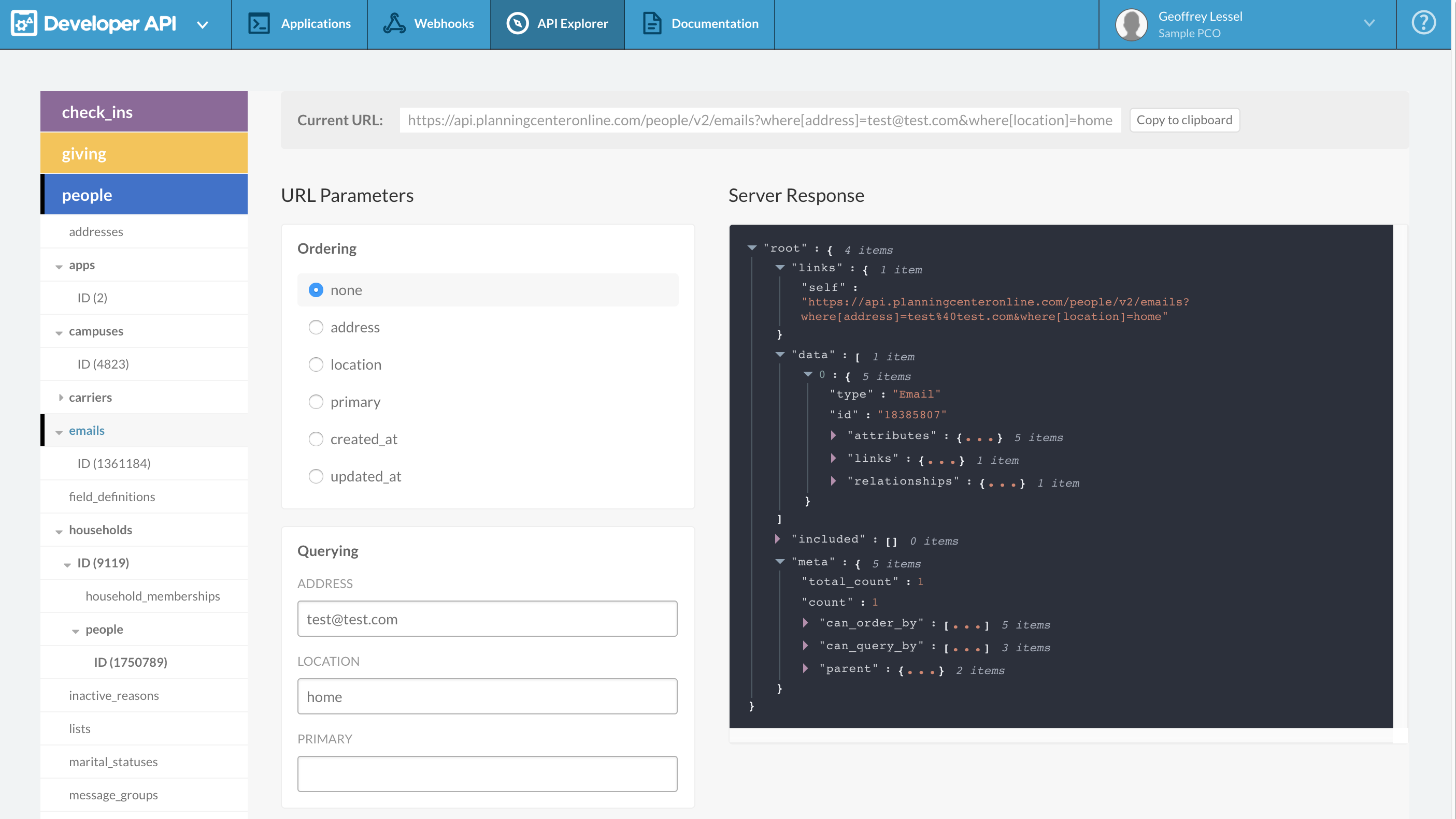 API Explorer Overview