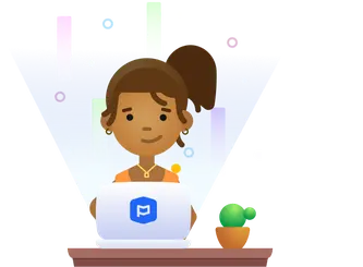 Girl using planning center software