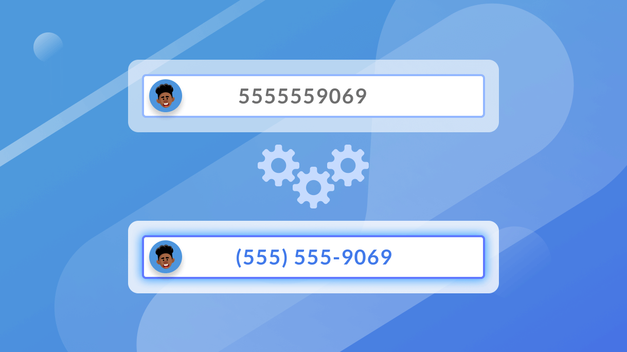 Illustration of two phone number formats