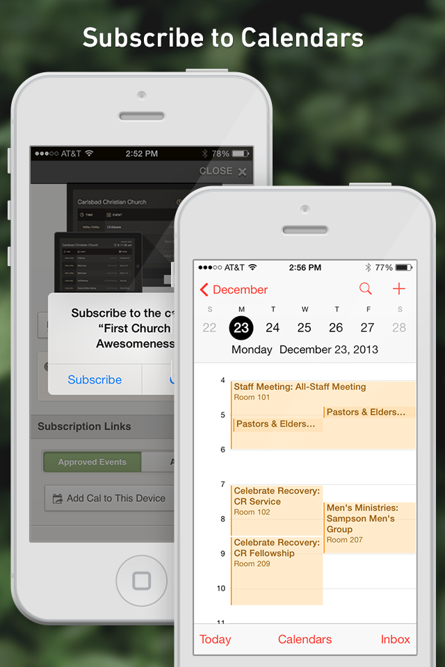 An iPhone with a calendar on the screen and all of the upcoming events on it.