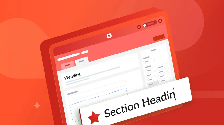 A custom section field being dragged and dropped into a Calendar form.