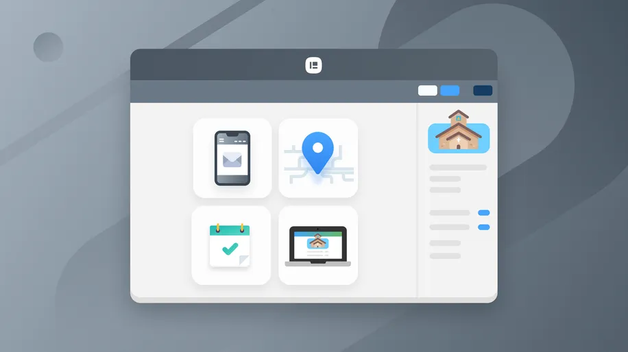 An illustrated dashboard of Planning Center Publishing with four different content options.