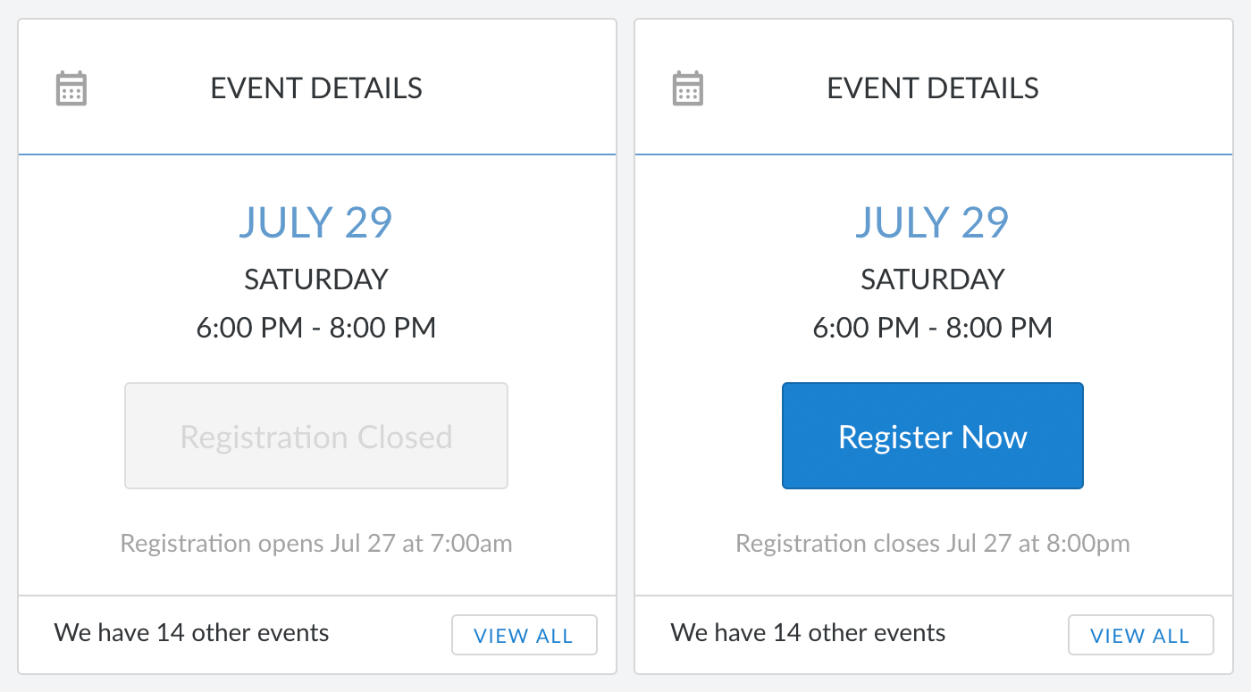 Scheduled open & close on CCO