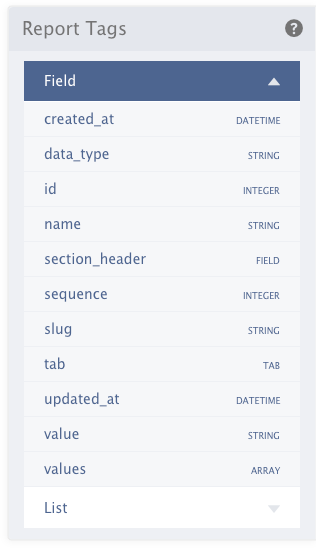 Report Sidebar