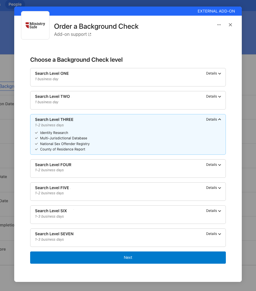 MinistrySafe integration screenshot 1