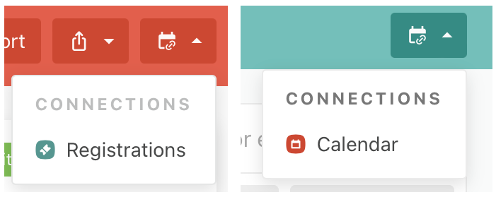A drop-down menu with the option to switch back and forth between applications.