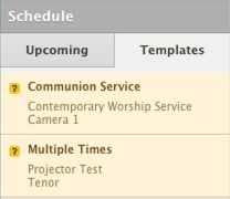 Scheduled Templates