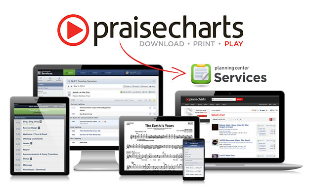 PraiseCharts and Planning Center