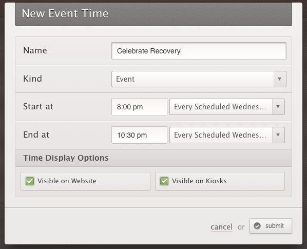 Time Display Options