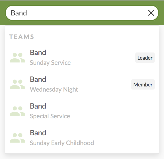 Team Search