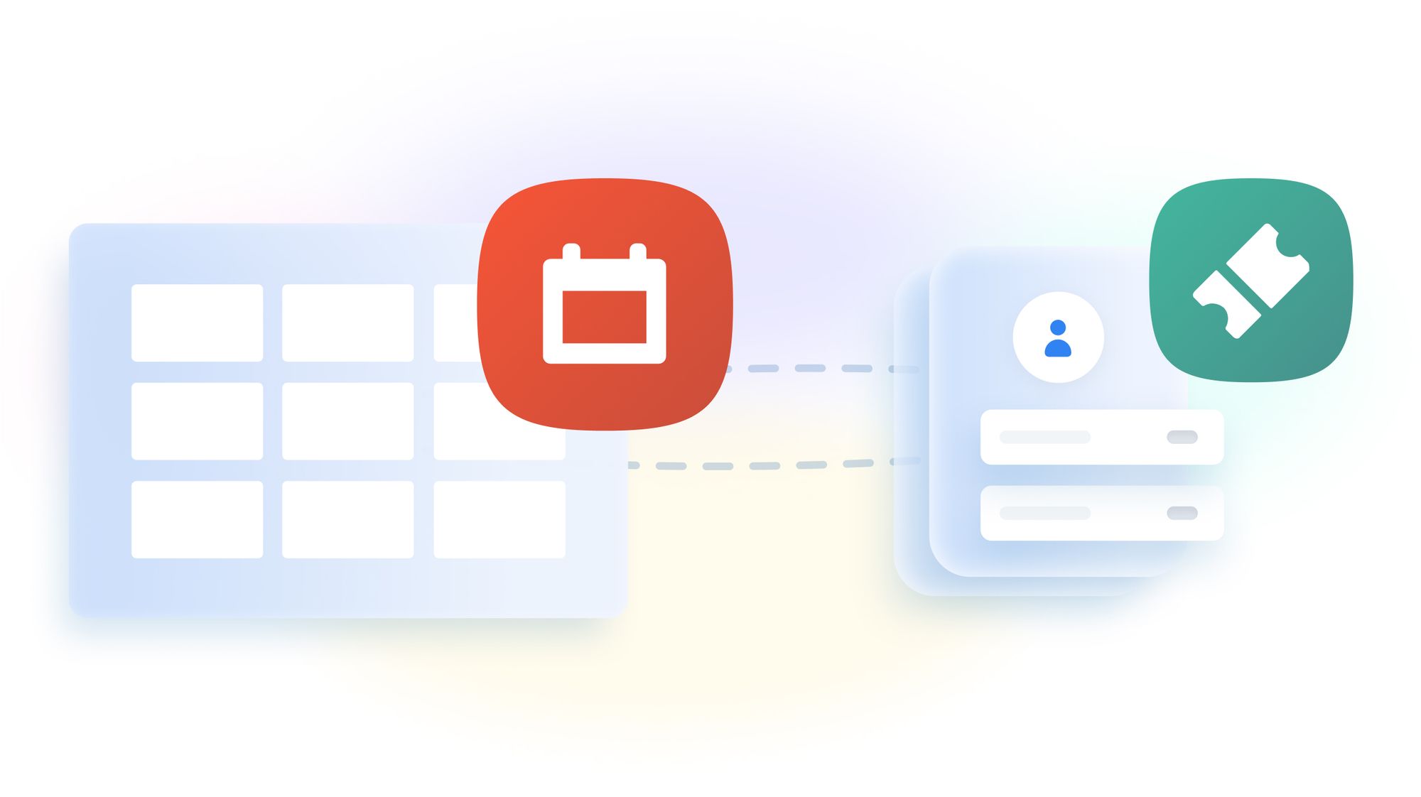 null A monthly calendar video with a dotted line connecting it to a registration profile.