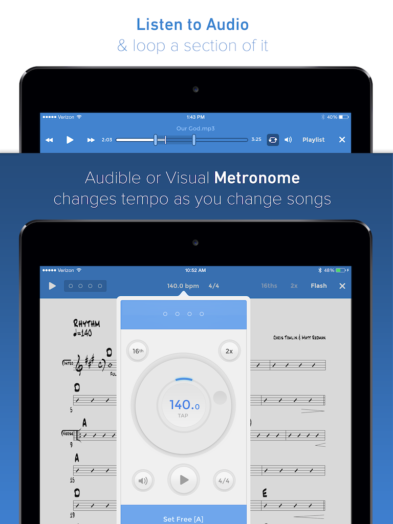 Music Stand Audio Player and Metronome