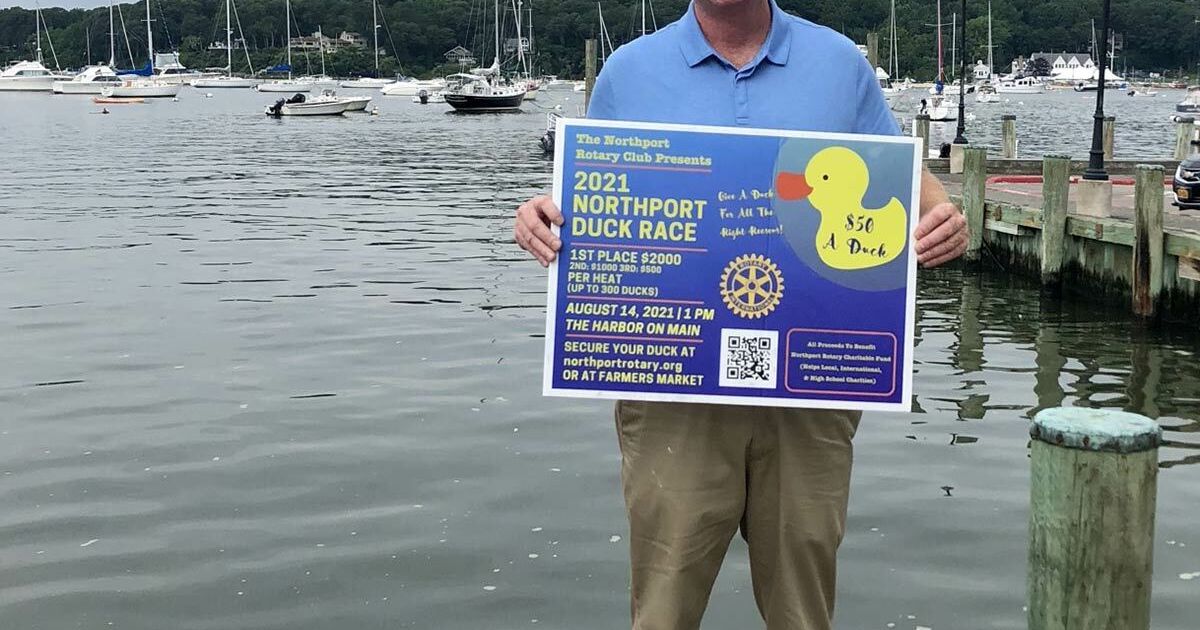 The Northport Rotary Club sponsors August 14 duck race, prompting