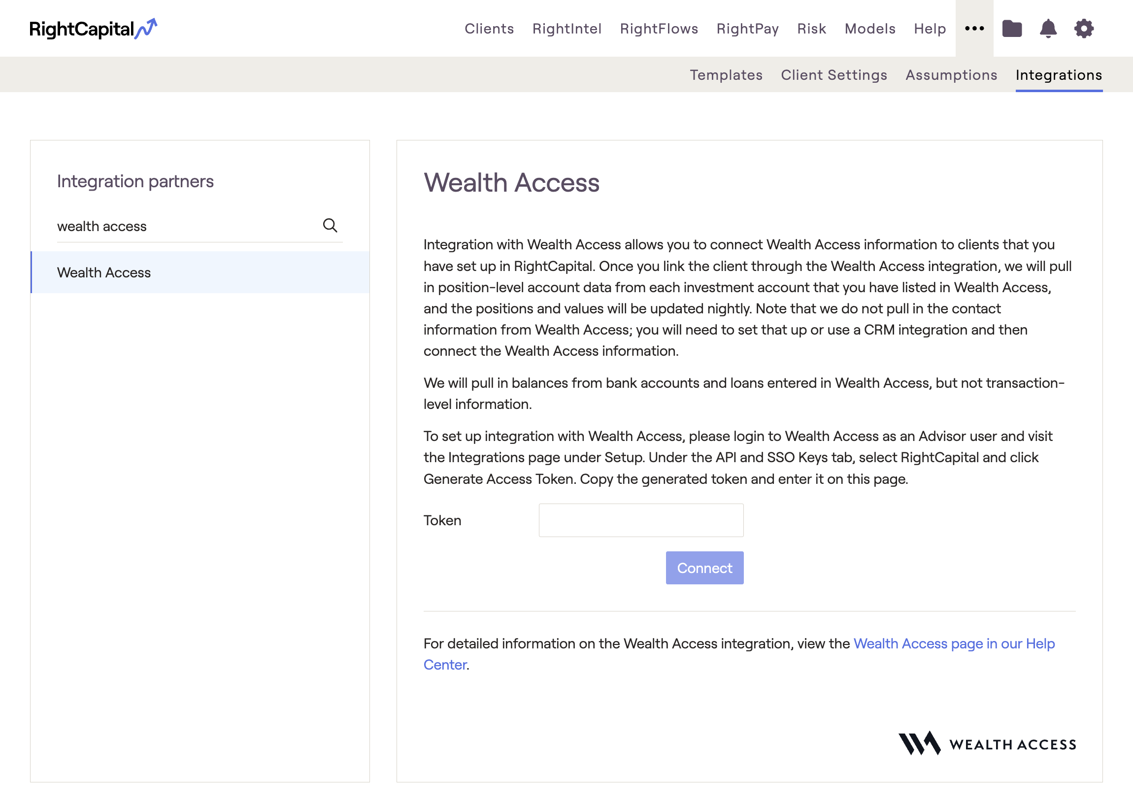 Wealth Access - RightCapital Help Center