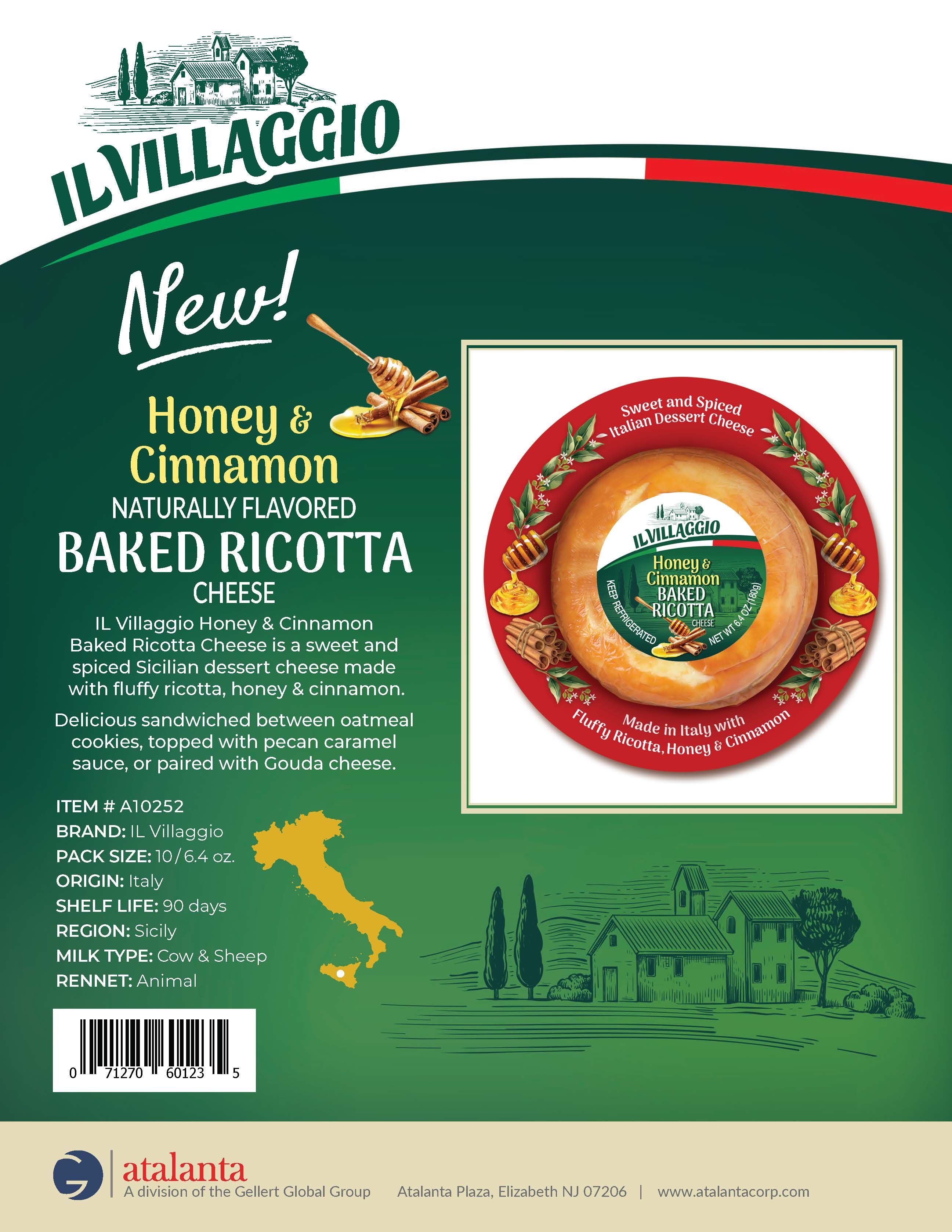 IL Villaggio Honey Cinnamon Ricotta Cake