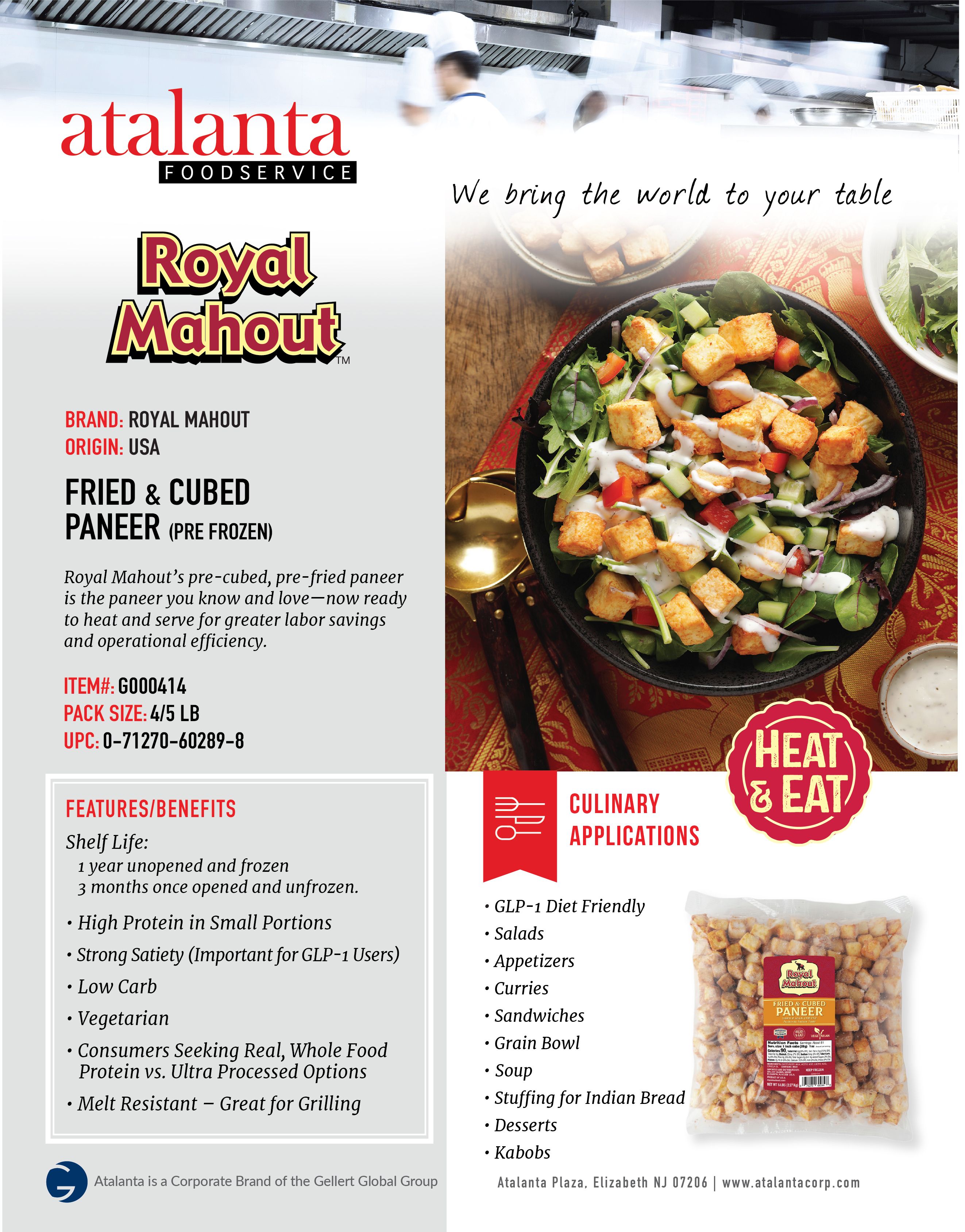 Royal Mahout Fried and Cubed Paneer POS