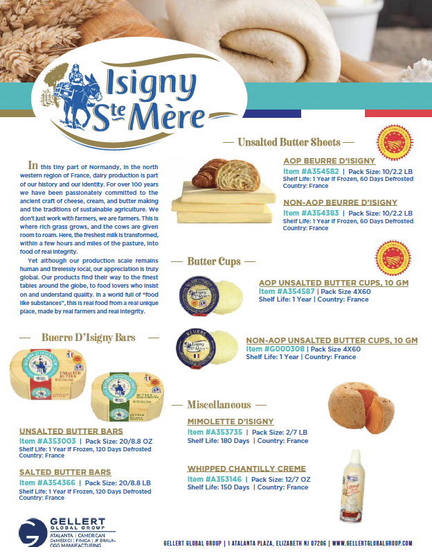 Isigny Sell Sheet