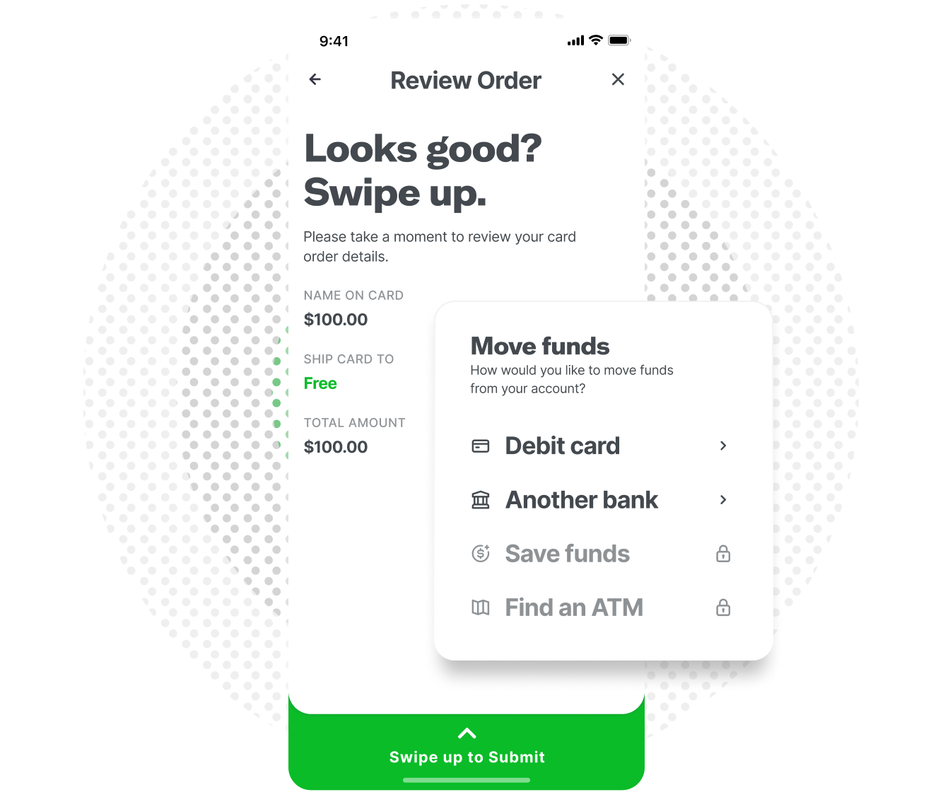 UI of ShiftKey Wallet review page in app