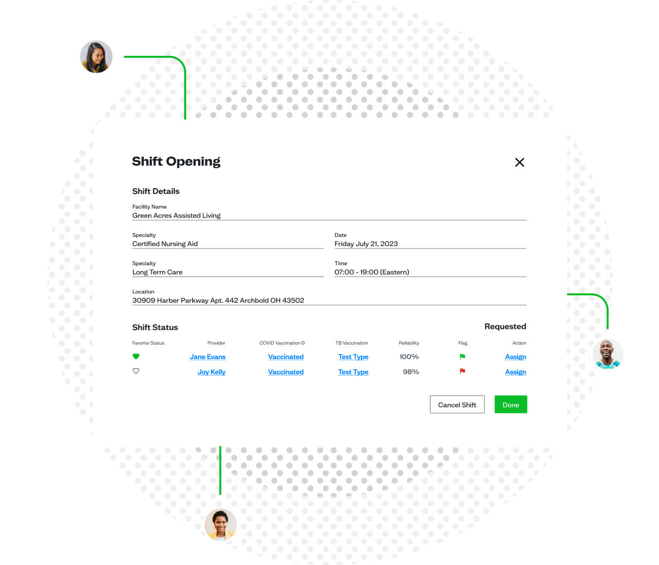 Replace healthcare staffing agencies with technology to access