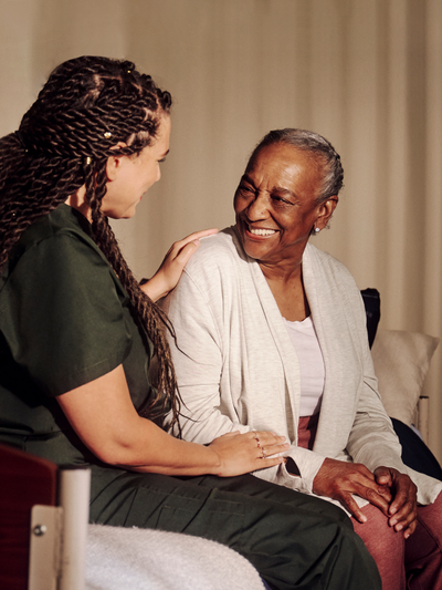 Nurse offering support