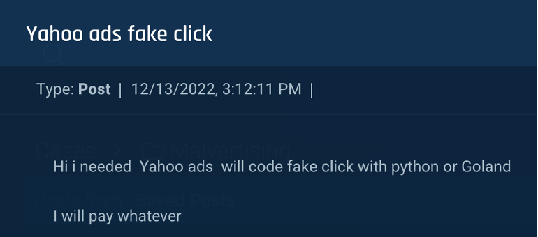 an actor searches for a yahoo fake ads service