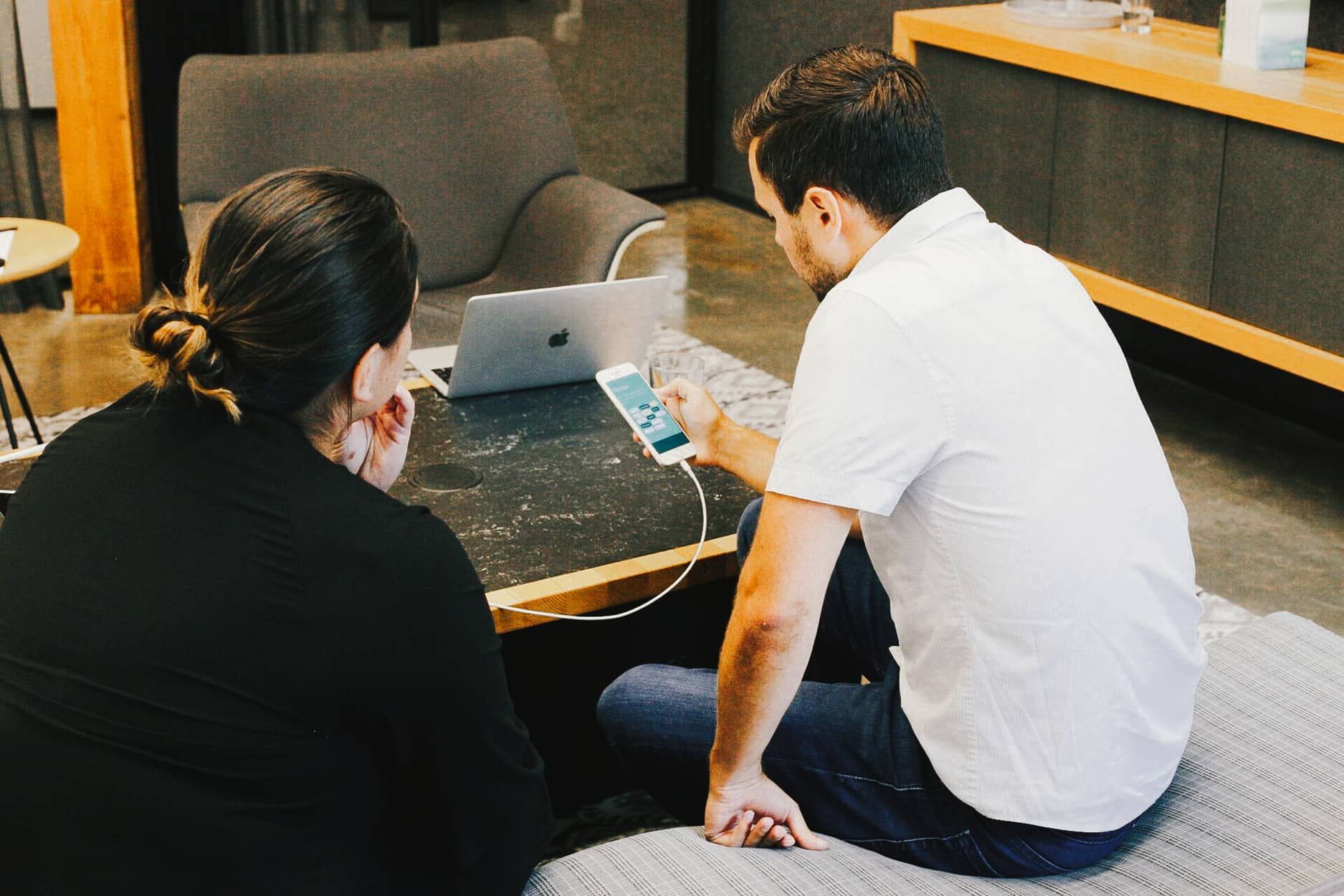 A user is testing some of the prototypes we've created for One Medical.