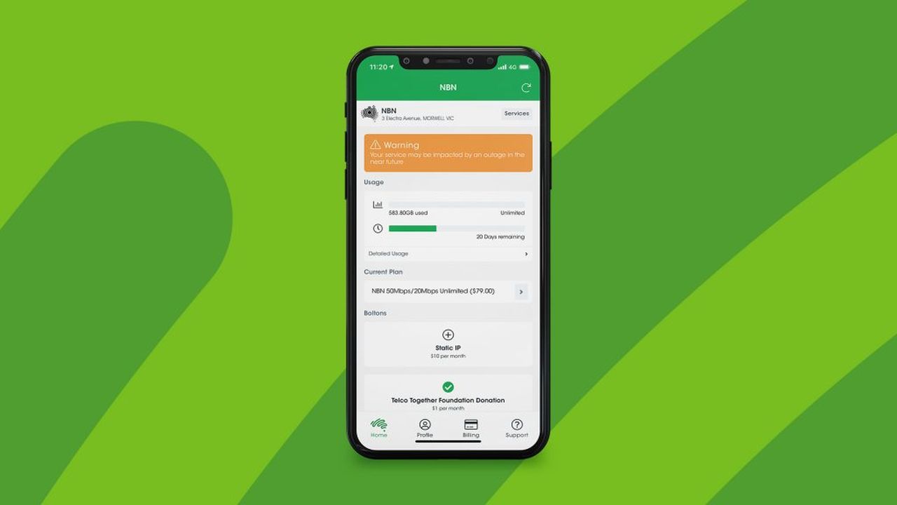 the MyAussie app home screen