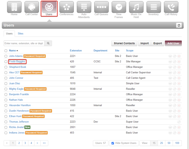 Manager portal